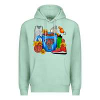 Seafoam Basketball Coffee cup Premium Hoodie - FaDigitalArtStudio