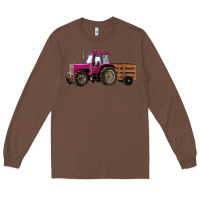 Chestnut Pink Farm Tractor Long Sleeve Tee - RanaPortraitStore