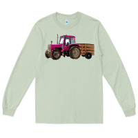 Matcha Pink Farm Tractor Long Sleeve Tee - RanaPortraitStore