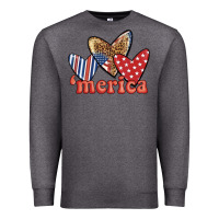 Charcoal Heather merica 4th of july hearts Premium Sweatshirt - BundleAndBundleShop