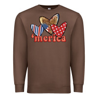 Chestnut merica 4th of july hearts Premium Sweatshirt - BundleAndBundleShop