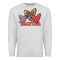 Dove Grey merica 4th of july hearts Premium Sweatshirt - BundleAndBundleShop