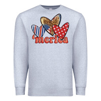 Heather Grey merica 4th of july hearts Premium Sweatshirt - BundleAndBundleShop