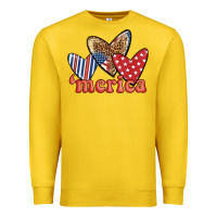 Lemon merica 4th of july hearts Premium Sweatshirt - BundleAndBundleShop