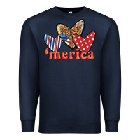 Navy merica 4th of july hearts Premium Sweatshirt - BundleAndBundleShop