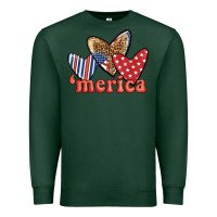 Sports Green merica 4th of july hearts Premium Sweatshirt - BundleAndBundleShop