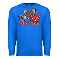 True Royal merica 4th of july hearts Premium Sweatshirt - BundleAndBundleShop