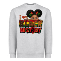 Heather Grey i am black history black girl peekaboo juneteenth Heavyweight Sweatshirt - CowGirlArtShop