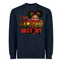 Navy i am black history black girl peekaboo juneteenth Heavyweight Sweatshirt - CowGirlArtShop
