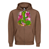 Chestnut breast cancer cactus Zipper Hoodie - FaDigitalArtStudio