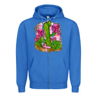 True Royal breast cancer cactus Zipper Hoodie - FaDigitalArtStudio