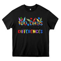 Black 100 days of embracing differences Heavy Core Tee - MaliasSmallBusiness