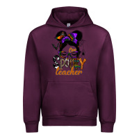 Mauve Wine one spooky teacher Urban Hoodie - SublimationCraftShop