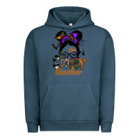 Pigment Midnight Navy one spooky teacher Urban Hoodie - SublimationCraftShop