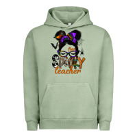 Pigment Oil Green one spooky teacher Urban Hoodie - SublimationCraftShop