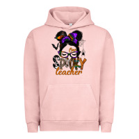 Pigment Salmon one spooky teacher Urban Hoodie - SublimationCraftShop