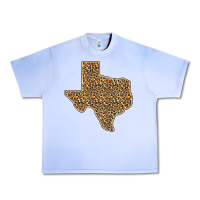 Grape Ice Western Texas Map Leopard Pattern Urban Heavy Tee - Bettercallsaul