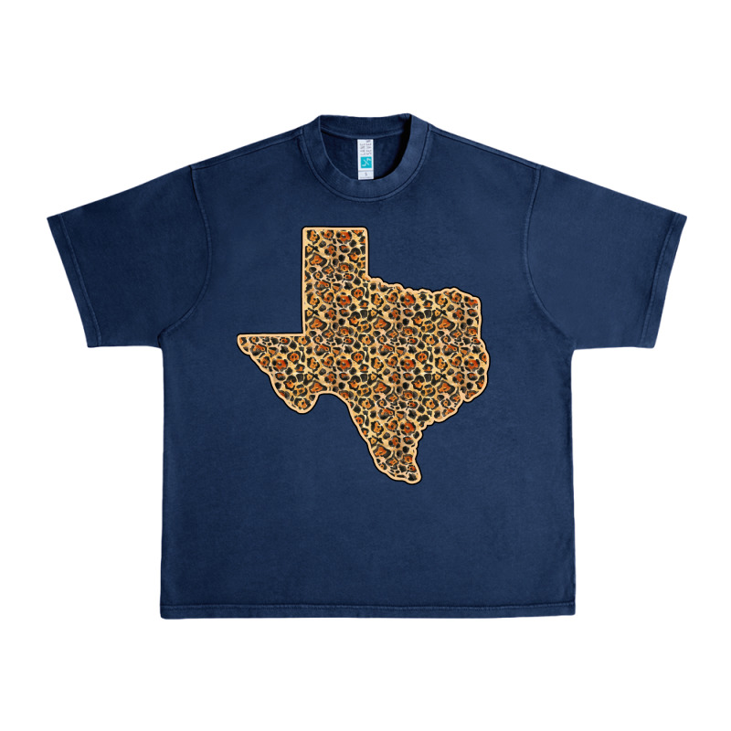 Western Texas Map Leopard Pattern Urban Heavy Tee by Bettercallsaul | Teevron