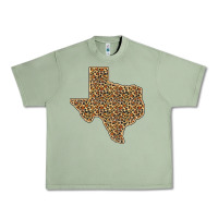 Oil Green Western Texas Map Leopard Pattern Urban Heavy Tee - Bettercallsaul