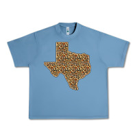 Pebble Blue Western Texas Map Leopard Pattern Urban Heavy Tee - Bettercallsaul