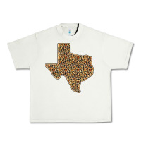 Pistachio Western Texas Map Leopard Pattern Urban Heavy Tee - Bettercallsaul