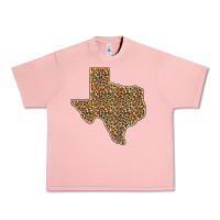 Salmon Western Texas Map Leopard Pattern Urban Heavy Tee - Bettercallsaul