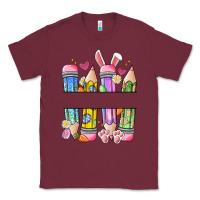 Burgundy easter teacher pencils Classic Tee - Artiststas