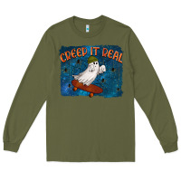 Army Green Creep It Real Long Sleeve Tee - texasbilliewilder