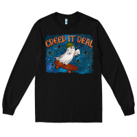 Black Creep It Real Long Sleeve Tee - texasbilliewilder