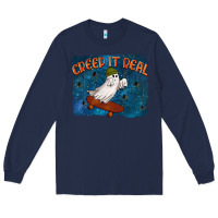 Navy Creep It Real Long Sleeve Tee - texasbilliewilder