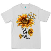 Dove Grey faith sunflower Premium Tee - MaliasSmallBusiness