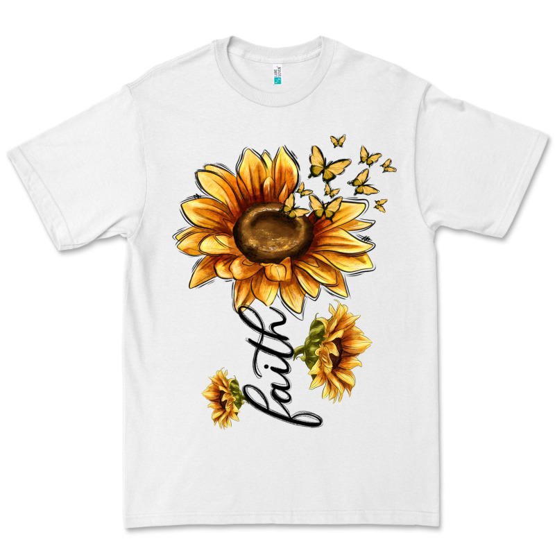 Faith Sunflower Premium Tee by MaliasSmallBusiness | Teevron