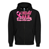 Black Breast Cancer Chemo hair don't care Zipper Hoodie - FaDigitalArtStudio