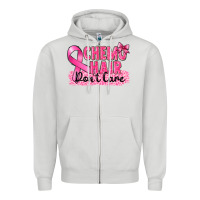 Dove Grey Breast Cancer Chemo hair don't care Zipper Hoodie - FaDigitalArtStudio