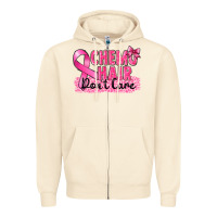 Sandshell Breast Cancer Chemo hair don't care Zipper Hoodie - FaDigitalArtStudio