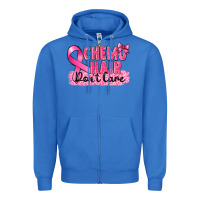 True Royal Breast Cancer Chemo hair don't care Zipper Hoodie - FaDigitalArtStudio