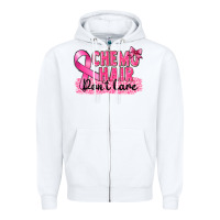 White Breast Cancer Chemo hair don't care Zipper Hoodie - FaDigitalArtStudio