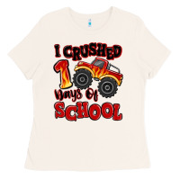 Bone i crushed 100 days of school monster truck Ladies Tee - MaliasSmallBusiness