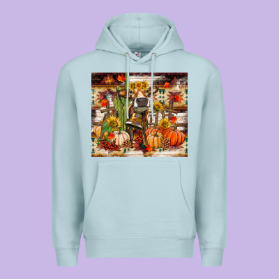 Fall Heifer Cow Premium Hoodie Designed By Ranaportraitstore