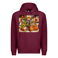 Burgundy fall heifer cow Premium Hoodie - RanaPortraitStore