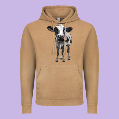 Holstein Cow Vintage Hoodie Designed By Barkaloodesign