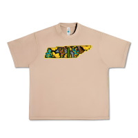 Burro Western Tenessee Map Sunflower Pattern Urban Heavy Tee - Bettercallsaul