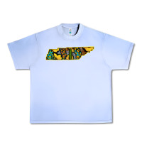 Grape Ice Western Tenessee Map Sunflower Pattern Urban Heavy Tee - Bettercallsaul