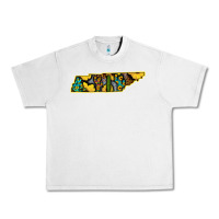 Lunar Rock Western Tenessee Map Sunflower Pattern Urban Heavy Tee - Bettercallsaul