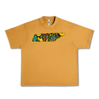 Peanut Butter Western Tenessee Map Sunflower Pattern Urban Heavy Tee - Bettercallsaul