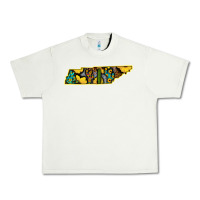 Pistachio Western Tenessee Map Sunflower Pattern Urban Heavy Tee - Bettercallsaul