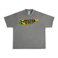 Tornado Western Tenessee Map Sunflower Pattern Urban Heavy Tee - Bettercallsaul