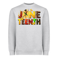 Heather Grey juneteen black girl Heavyweight Sweatshirt - CowGirlArtShop