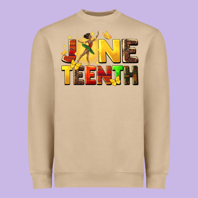 Juneteen Black Girl Heavyweight Sweatshirt Designed By Cowgirlartshop