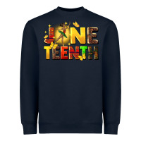 Navy juneteen black girl Heavyweight Sweatshirt - CowGirlArtShop